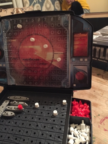 He was not happy when he kept hitting my ships, but not sinking them. :)