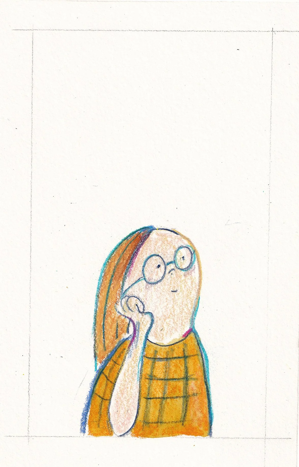  child cloud gazing illustration pencil Jaclyn Bates 