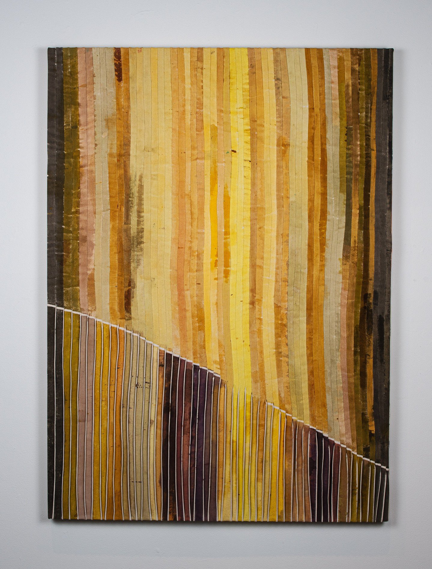 Where do visuals come from?

I didn&rsquo;t realize this until the work was done. Labor and ritual open a different channel as I move through color. I have traveled through so much farmland, rows of lush green stretching endlessly. Views of agricultu