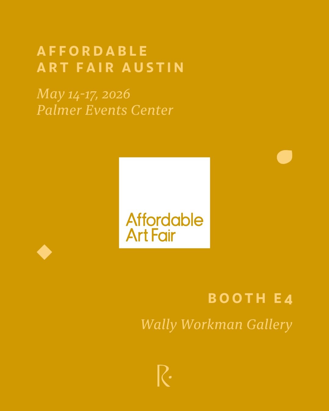 Thrilled to be a part of @wallyworkmangallery line up at @affordableartfairtexas this year. I&rsquo;ve got a few pieces available &mdash; come take a look in person at Booth E4. 

If you haven&rsquo;t gotten your ticket yet, there&rsquo;s still time.