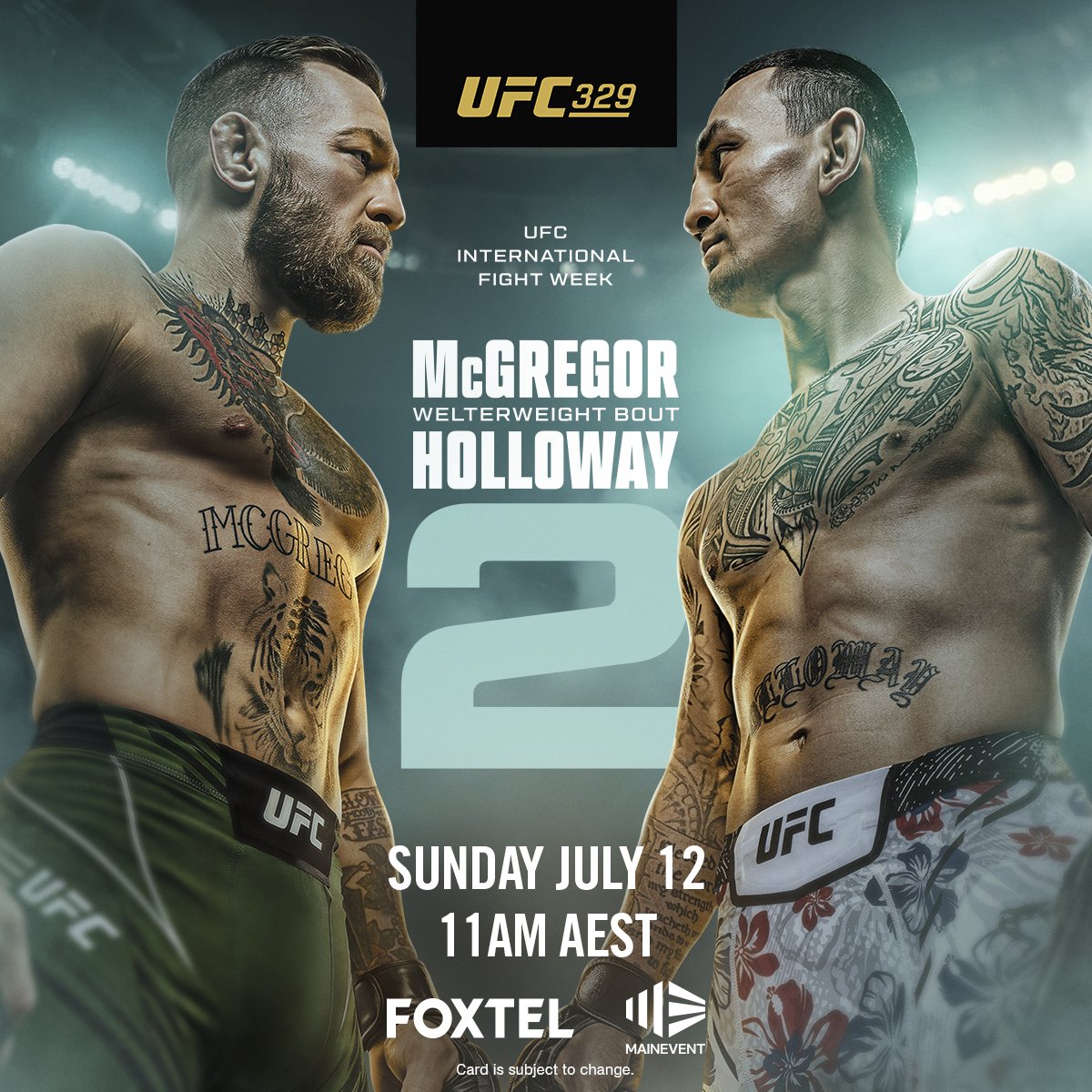 UFC 329 McGregor v Holloway
