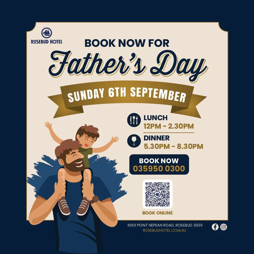 BOOK NOW for Father's Day