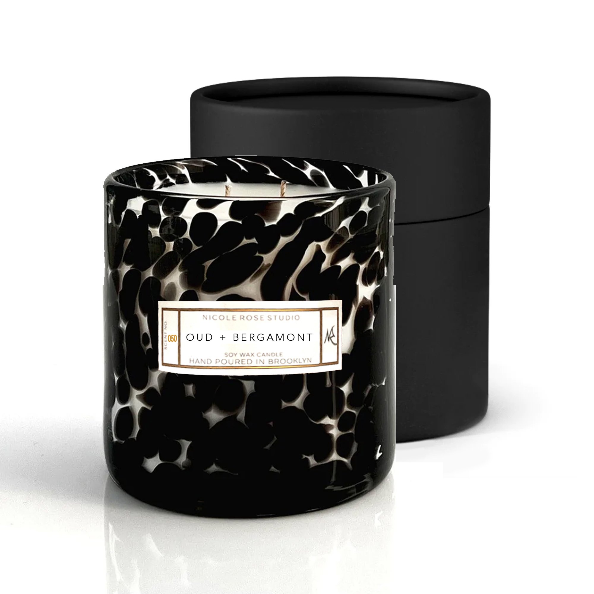 Oud + Bergamot Zebra Scented Soy Wax Candle (Copy)