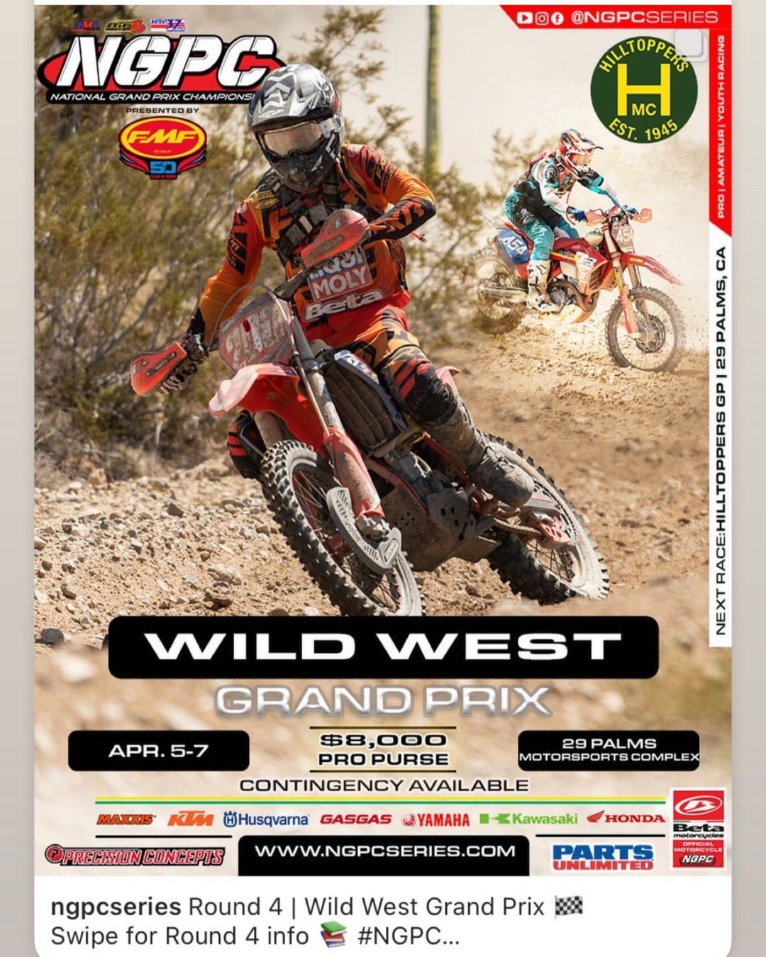 The annual Hilltoppers Grand Prix is coming to 29 Palms April 5 - 7, 2024. 

Stay the weekend, enjoy the sunshine, shops, eateries, and all the events at 29 Palms Motorsports Complex! 

Book direct and Save with @jtvacationhomes 

@visit29palms @ngpc