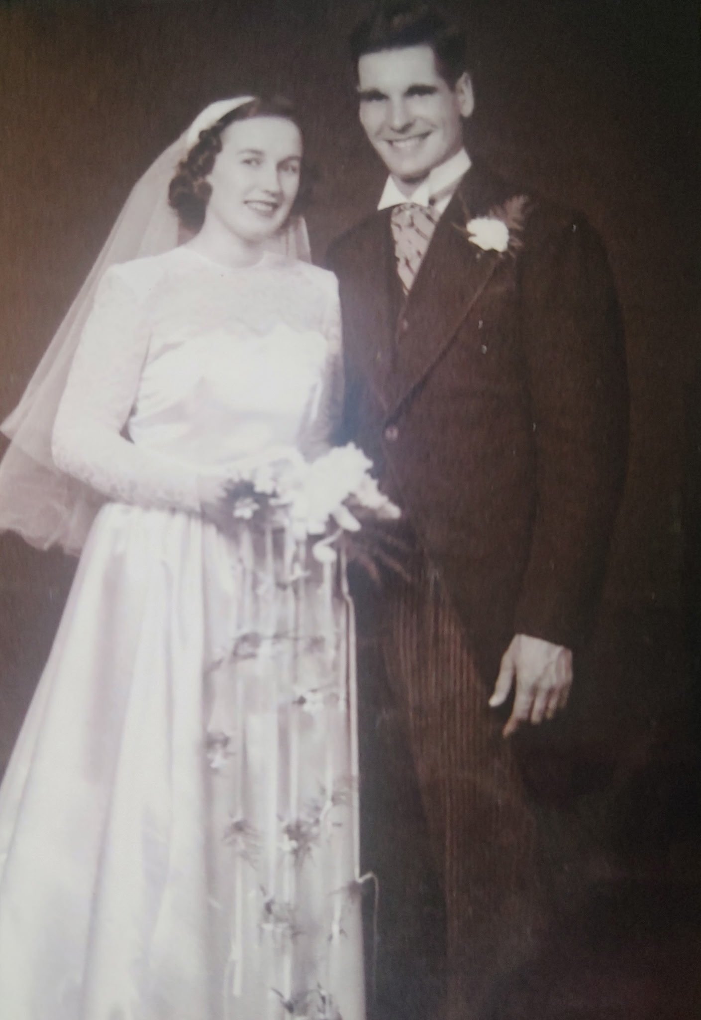 Helen Kareta & Hank Tatro, grandparents of the groom - 08 Oct 1949