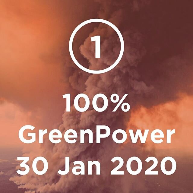 Step one in our 2020 aim to be carbon neutral is to switch to 100% Certified GreenPower by the
end of this month.
It&rsquo;s really very easy to do, any energy company can provide it. Just call your current provider
and ask to switch over to their Ce