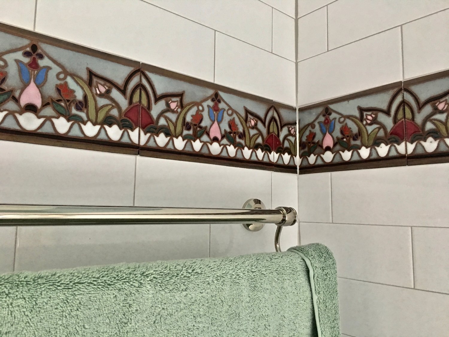 Bosetti Art Tile, Art Nouveau Ceramic Tile Mural