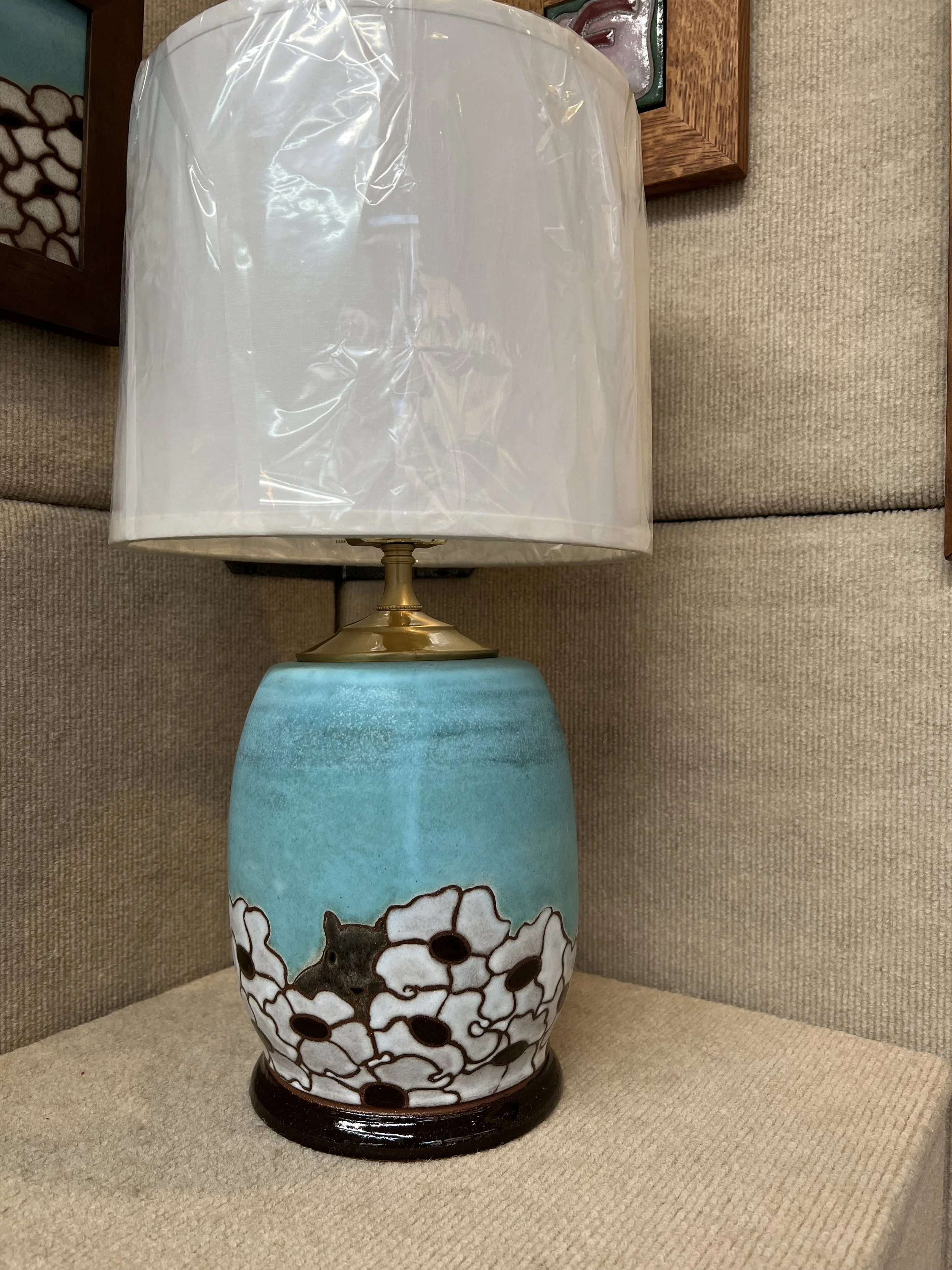 Table Lamp in Blue and White