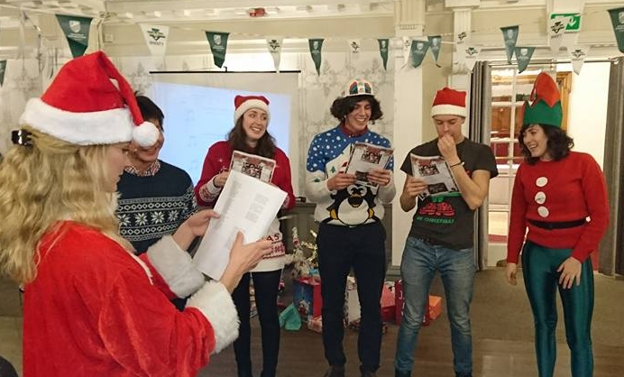  Carolling at the UoNTri Christmas Meal