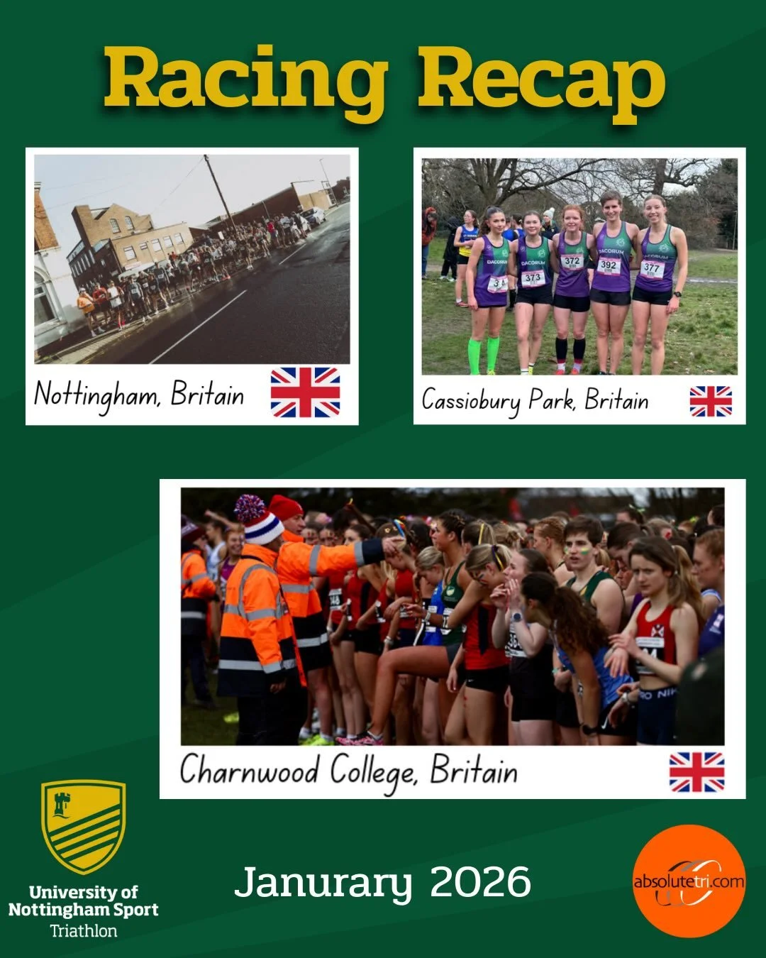 A strong start to the year for UON Tri 💪 

#bleedgreenandgold 

#uon #uontri #triathlon #swimbikerun