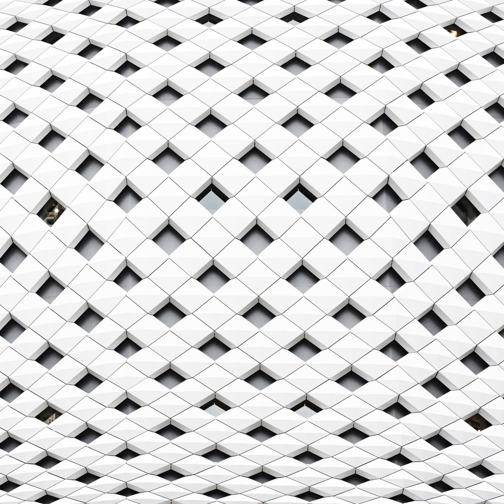 Black and white net pattern