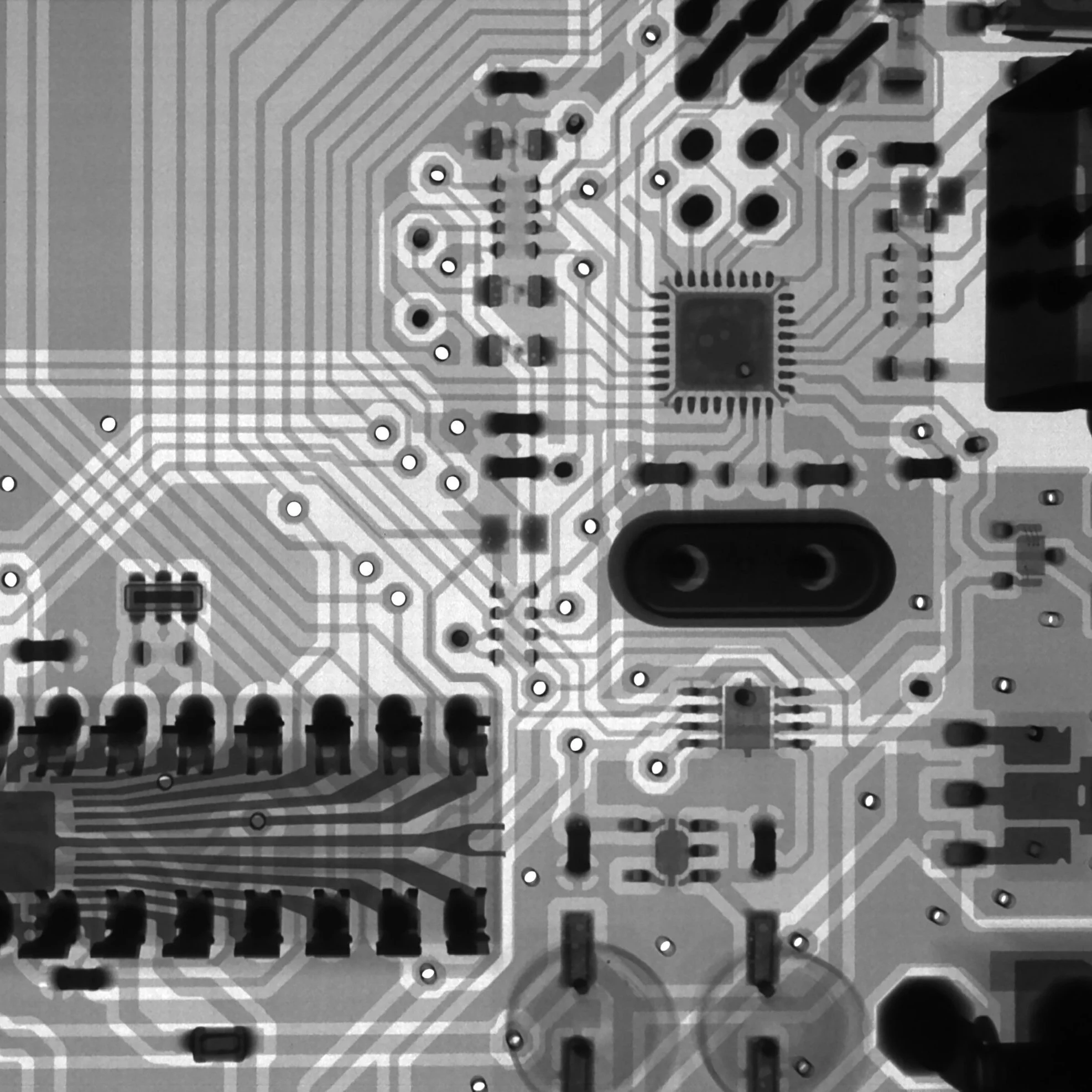 Black and white motherboard pattern