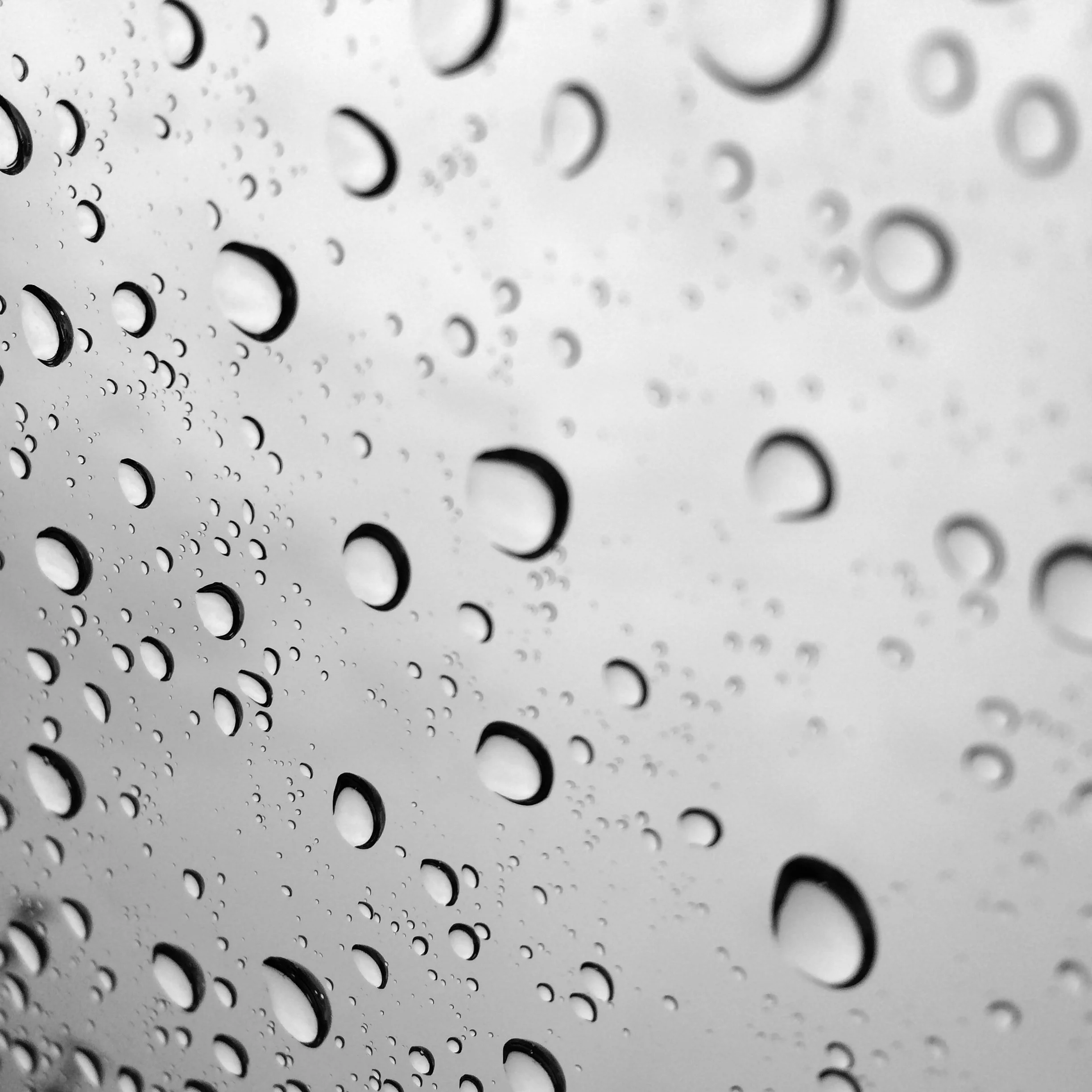 Black and white water droplets pattern