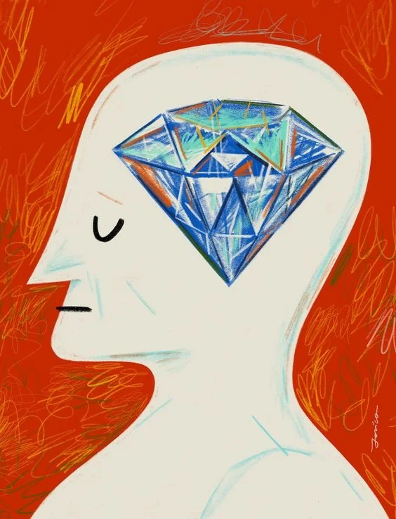 Man with diamond in his head by Paweł Jońca