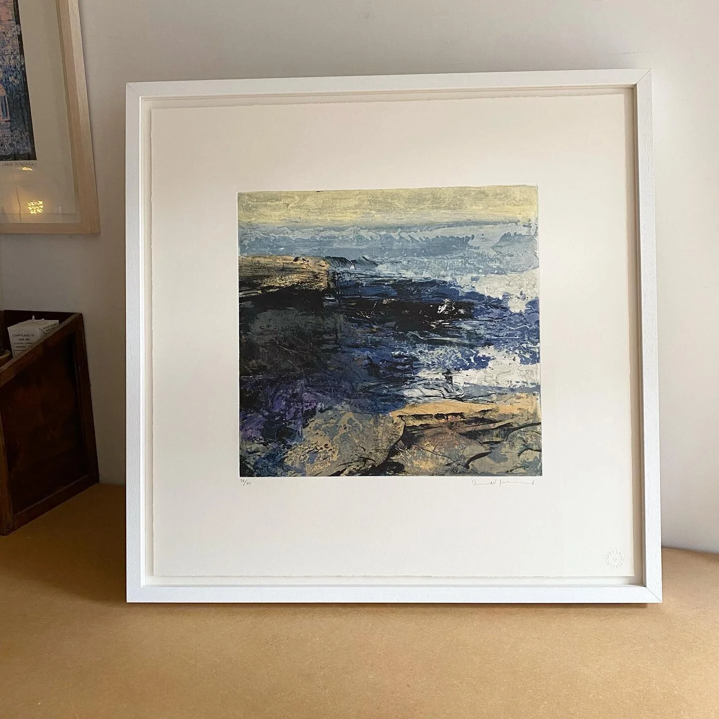 Donald Teskey carborundum & intaglio print. Float mounted in a deep box frame ✨#donaldteskey #intaglio