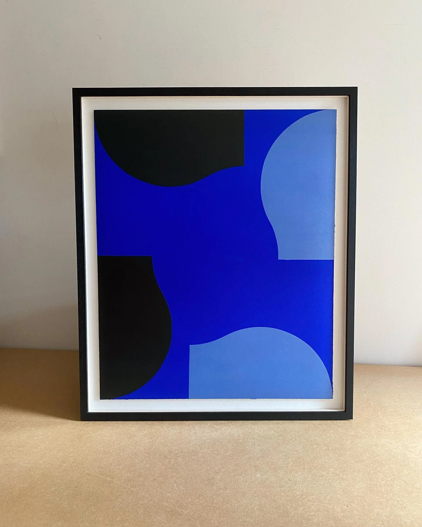 Beautiful @gorman_richard lithograph print, titled ‘Spin Blue’. 💙🔵🔹🟦 #richardgorman