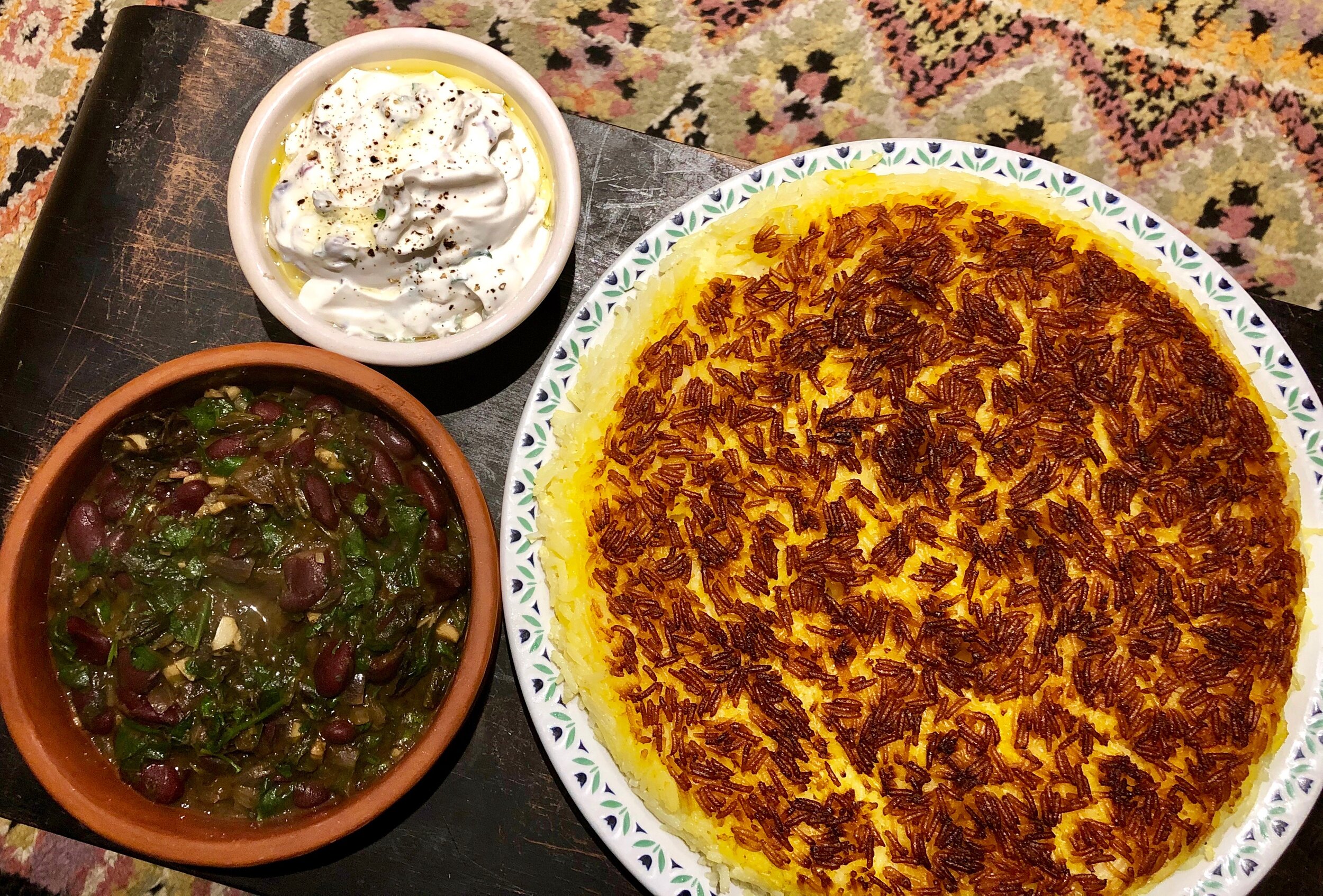 Recipe testing at home during lockdown. Ghormeh Sabzi. Shared by Nahid at The Welcome Tent at The Angel Microbrewery in Nottingham. UK