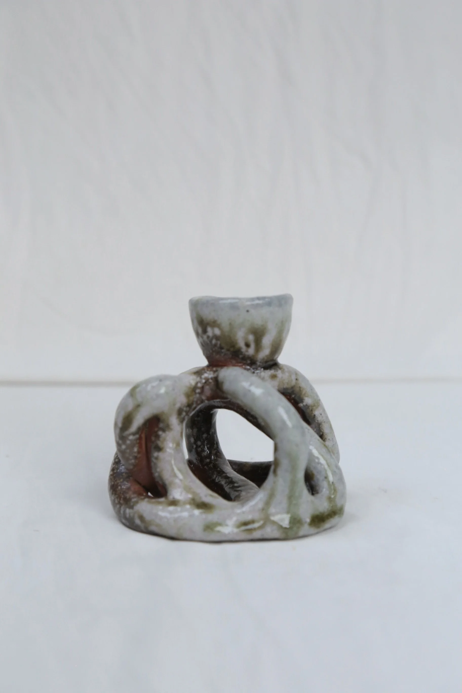 Woodfired Sculptural Candle Holder