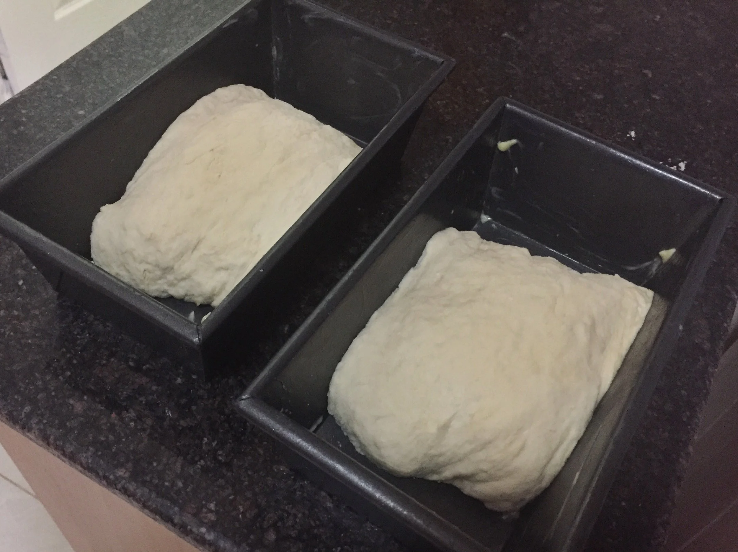 Dough before second rise