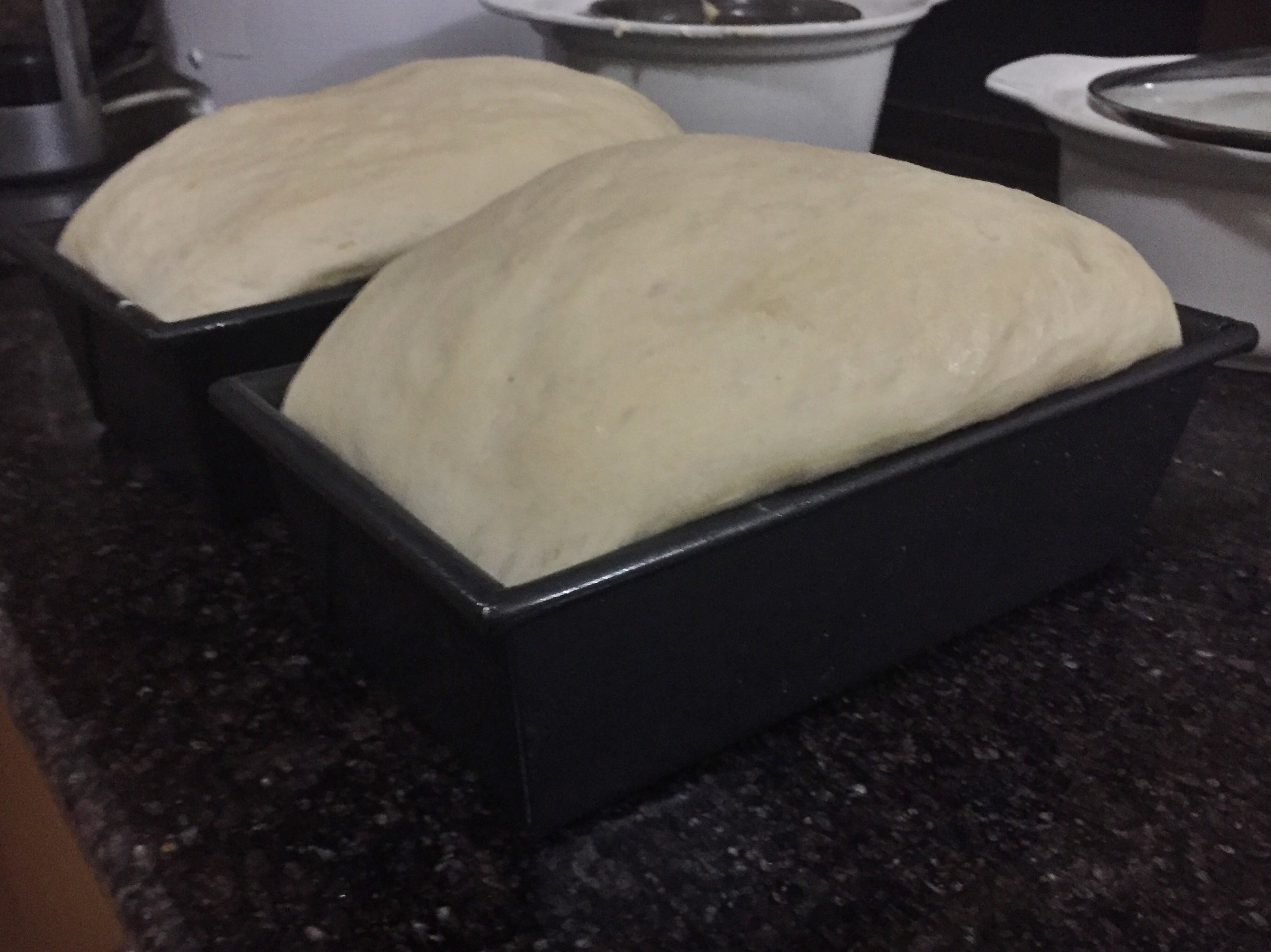 Dough after second rise