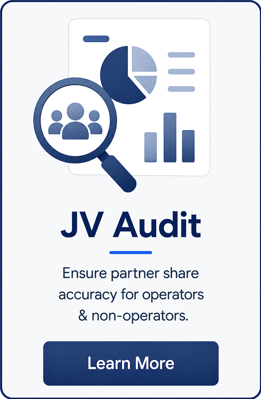 Joint Venture and Joint Interest Audit Software