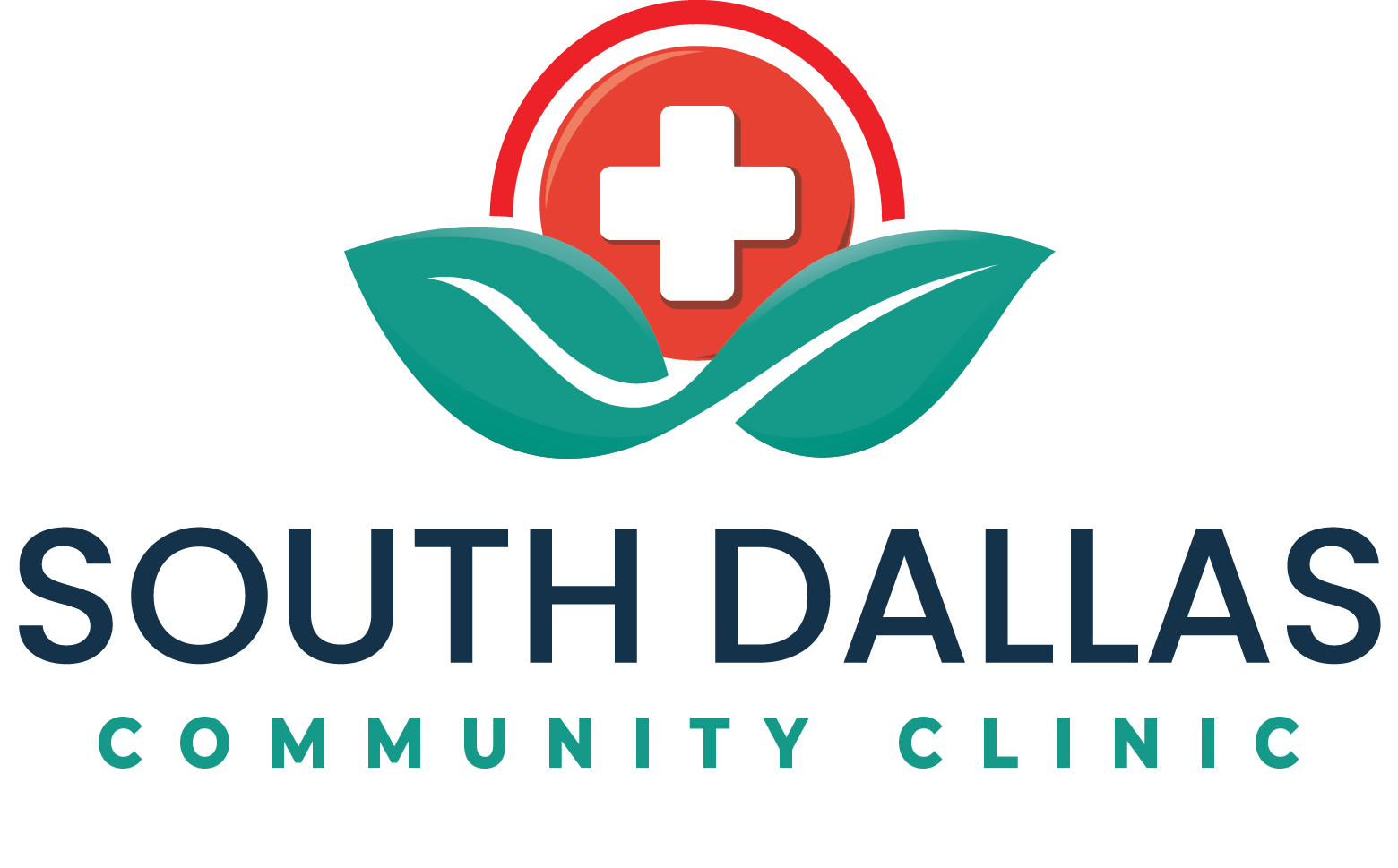A logo for a healthcare or medical organization featuring a white cross on a red background, surrounded by teal and purple abstract shapes resembling leaves or wings, with the text 'Medicare' in bold dark blue font.
