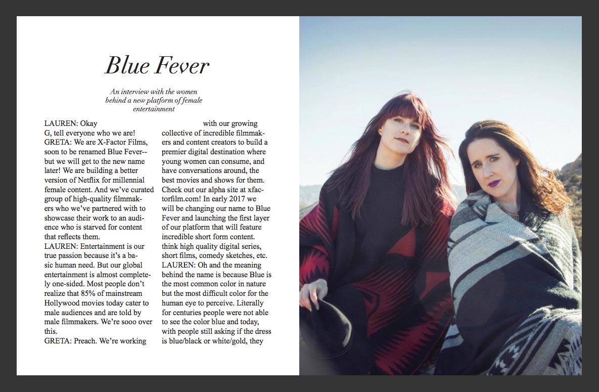 Liner Magazine Features Blue Fever