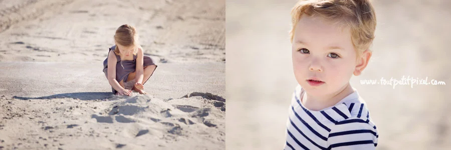 photos d'enfants à la plage