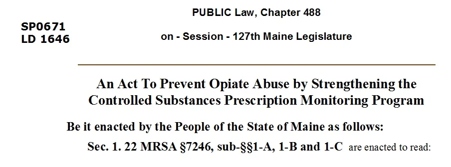 A New Era of Opioid Prescribing in Maine — Downeast Emergency Medicine