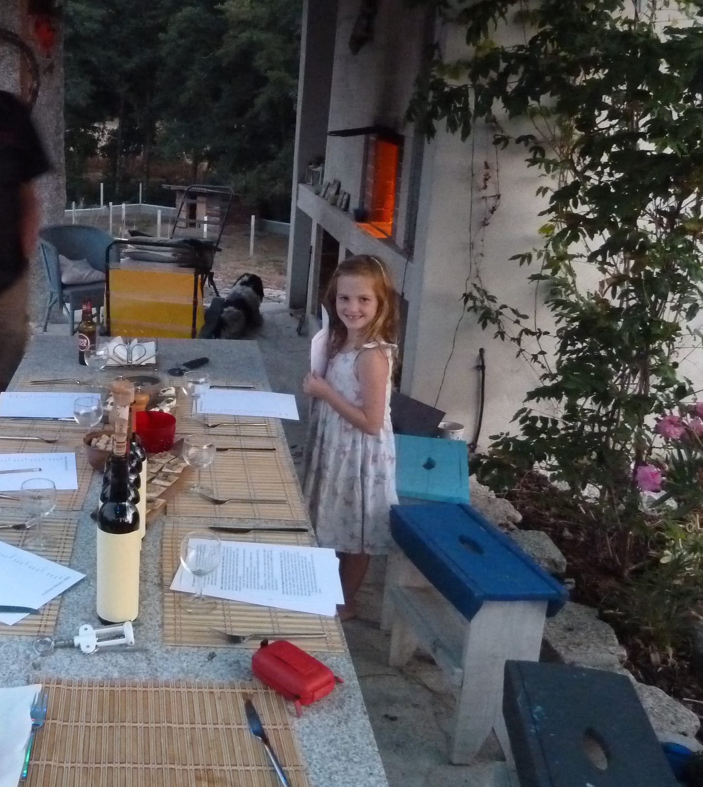 My ever faithful helper Lola giving out the record sheets and pencils