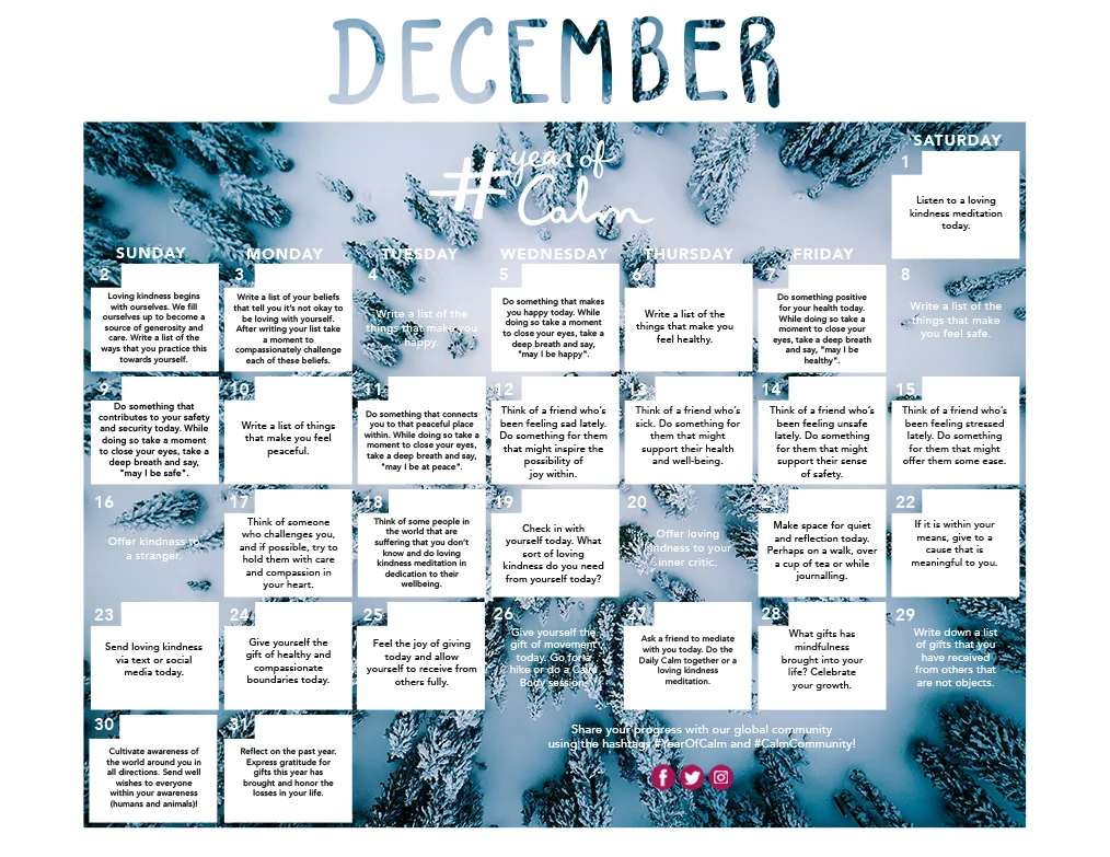Mindful Living Calendars — Calm Blog