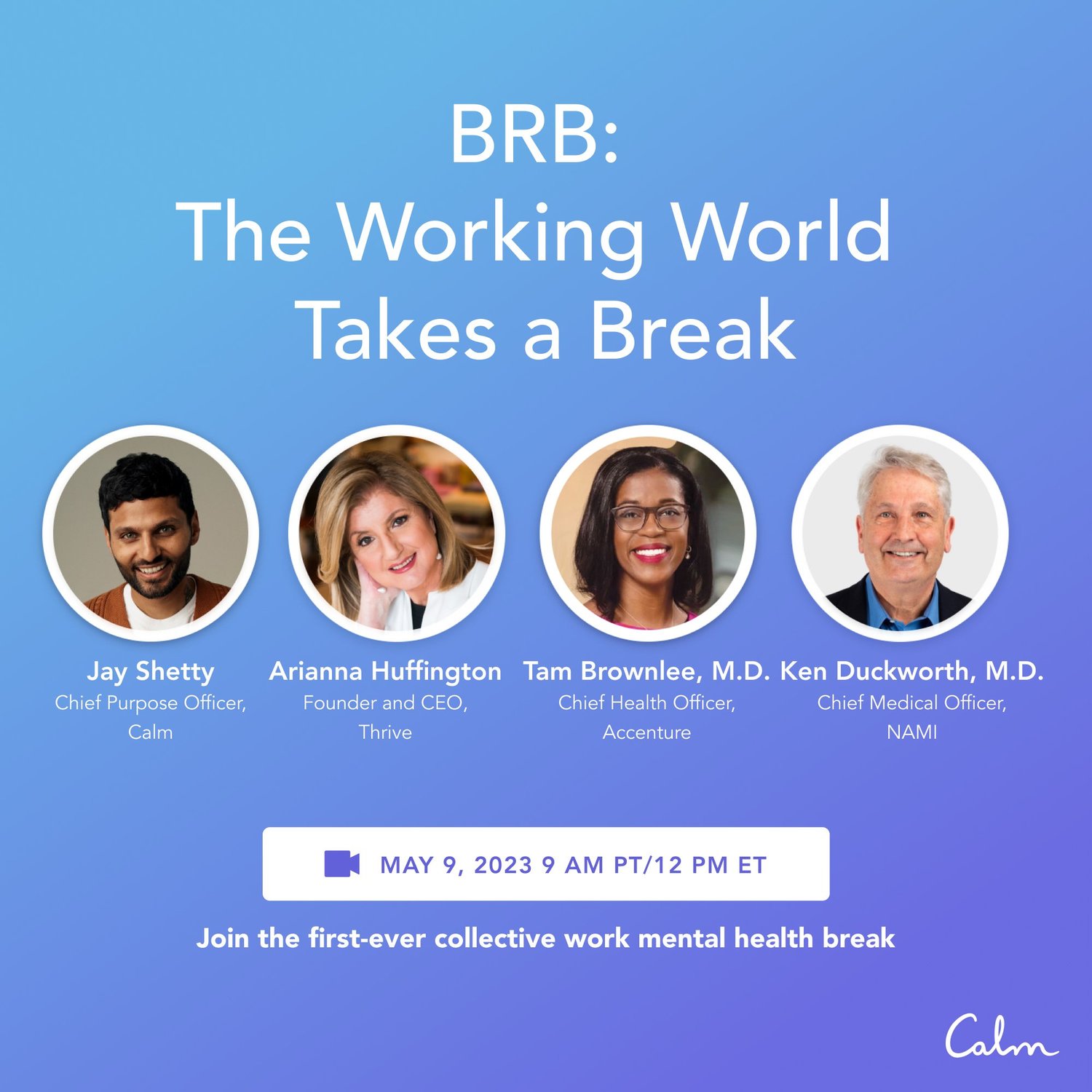 Join us for the first-ever collective mental health work break — Calm Blog