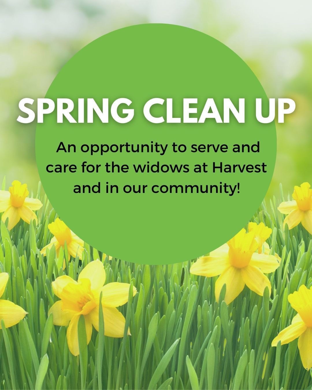 What a joy it is to serve and care for the widows at Harvest and in our community! If you would like to be a part of this opportunity, please sign up in our events! If you are a widow in need of a little help around your home this spring, you can sig