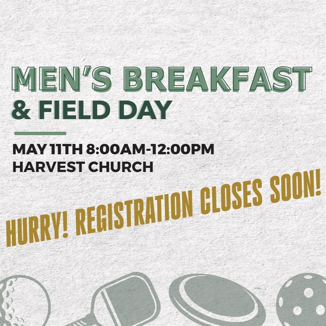 Men of Harvest! Don't forget to sign up and invite your neighbors, friends, and coworkers! (Link in events in bio or https://harvestindy.churchcenter.com/registrations/events/2227589)