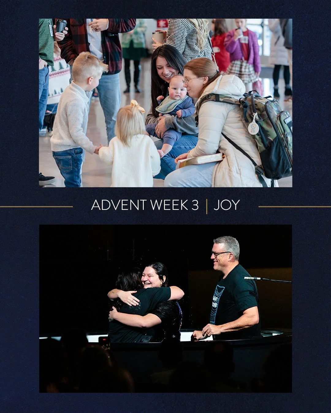 Thank you for your flexibility this weekend - we are so thankful we got to worship together as one church!