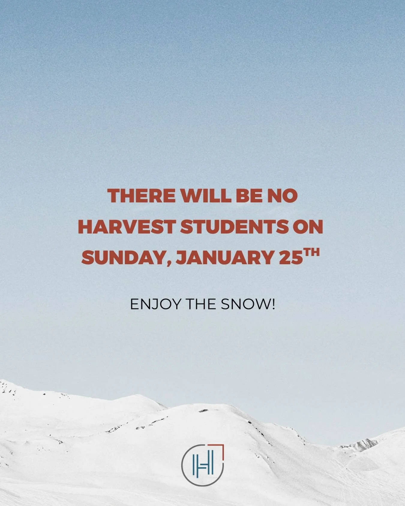 ❄️ Hey students, due to weather, we will not be meeting tomorrow night! 

❄️ Stay warm - we look forward to seeing you NEXT week!