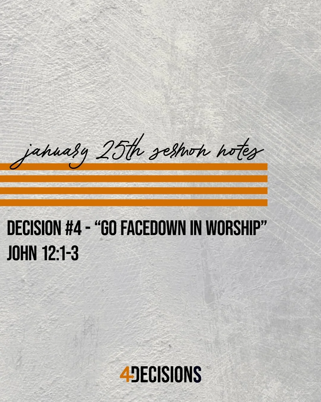 Listen to the last part of our 4 week mini-series, &ldquo;4 Decisions&rdquo; using the link in our bio!