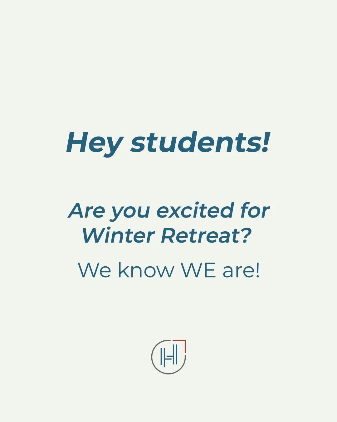 Swipe for information on where to find our 2026 Winter Retreat Playlist!