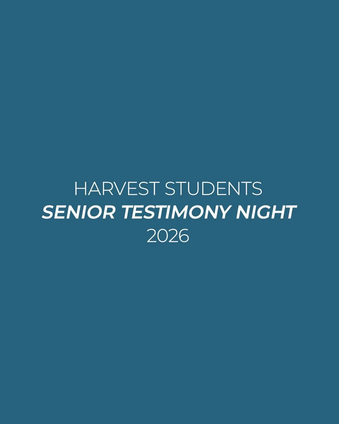 On Sunday night we had the privilege of hearing from our graduating seniors! Congratulations to all of our seniors - we are so proud of you and excited to see all that God has in store for each of you!