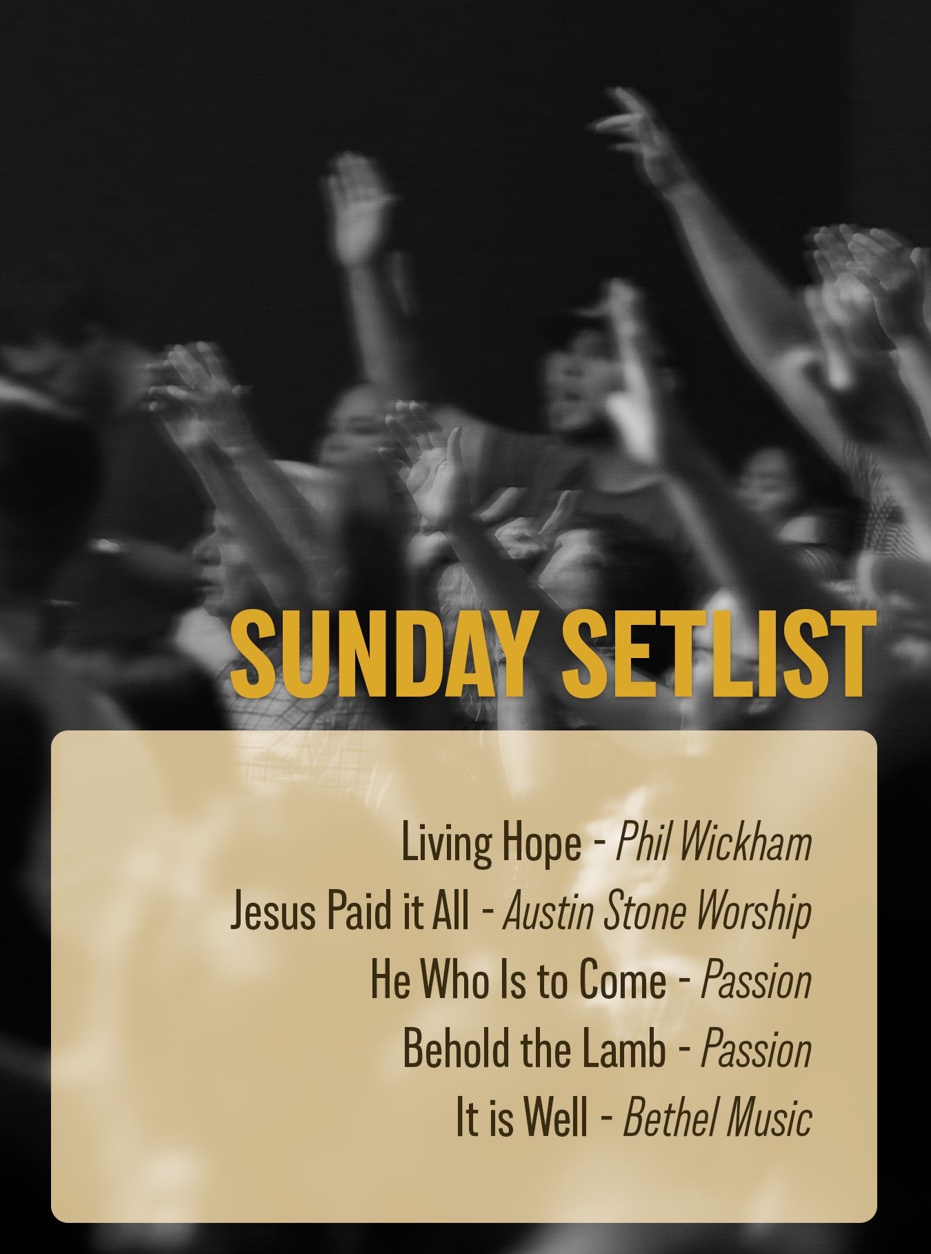 Get ready for week 2 of A Glimpse of Heaven! Come ready to worship! Carmel @ 9 and 11am. Westfield @ 10am.