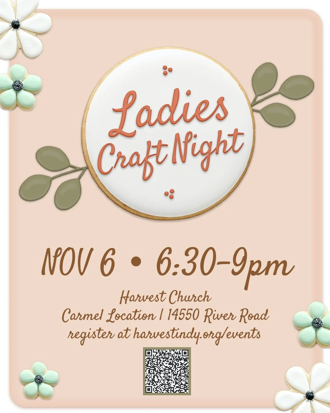Our next Harvest Women's event is fast approaching and spots are filling up fast. Come decorate some delicious cookies with Ashley from Simply the Sweets! (You and your guests must register to attend.)