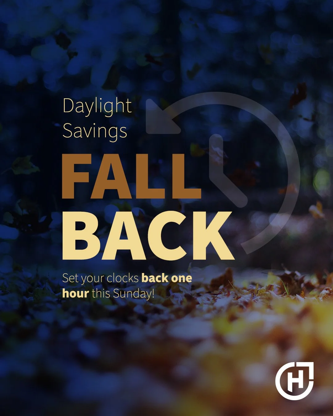This weekend, we recognize Daylight Savings! Be sure to set your clocks back late on Saturday before bedtime!