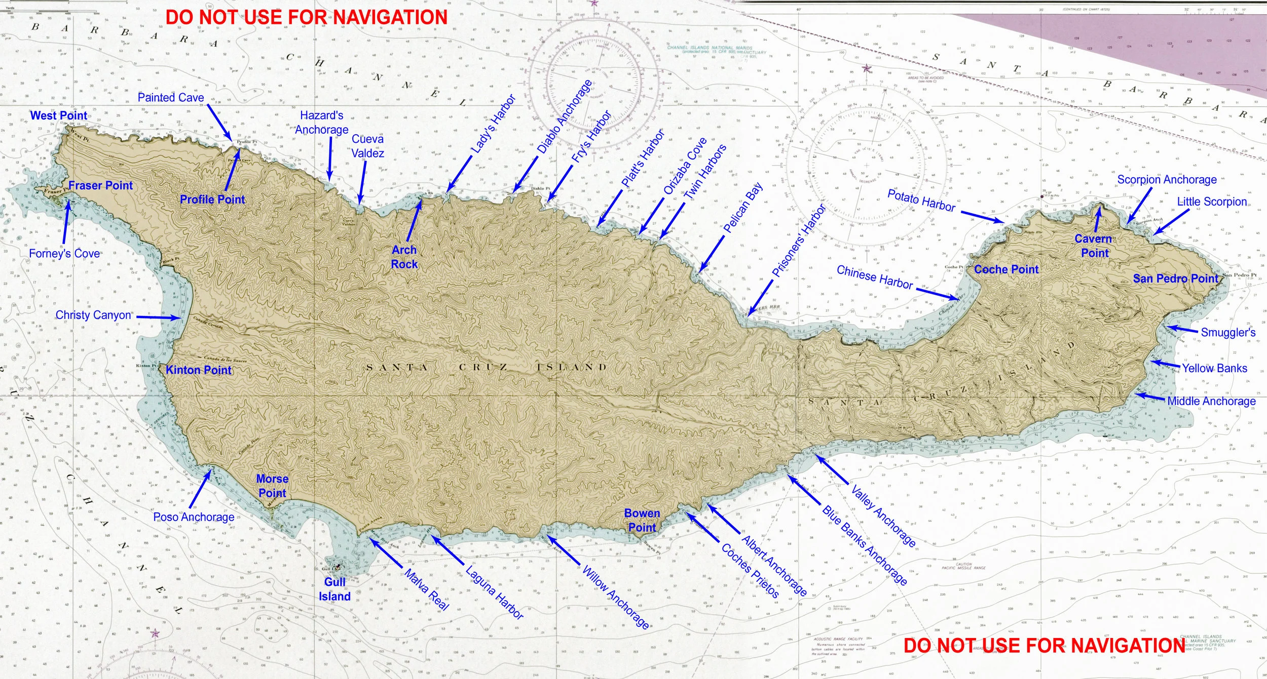 Composite of NOAA Charts 18728 and 18729