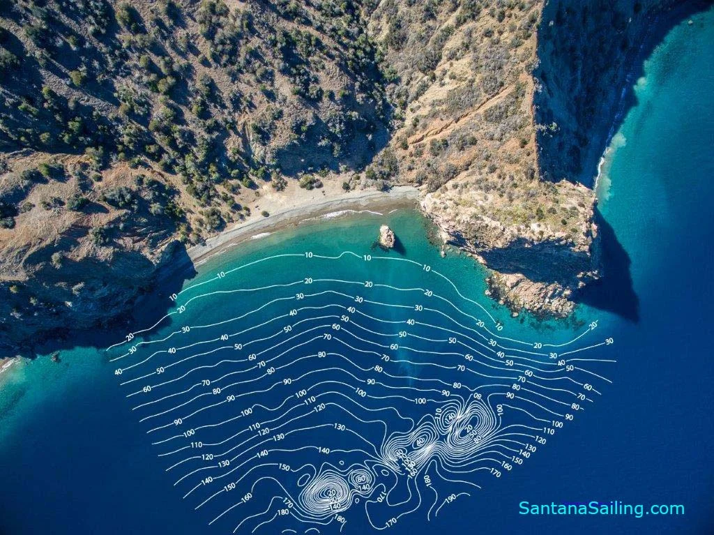 I've completed sonar logs and overlayed the data on aerial views of Catalina coves. We use this on the Anchoring at Catalina cruise, and are incorporating this in the new book.