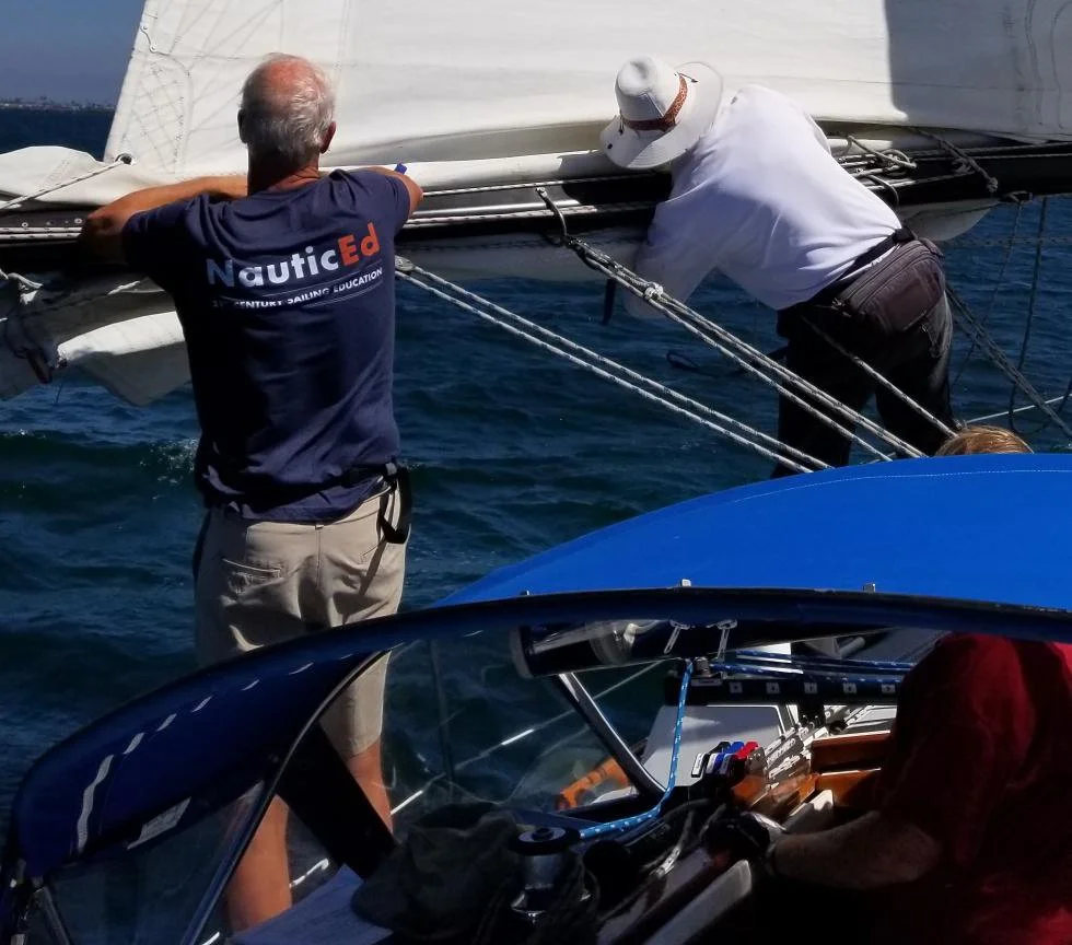 Skipper Large Keelboat Certification Sailing Lessons, Long Beach, Los