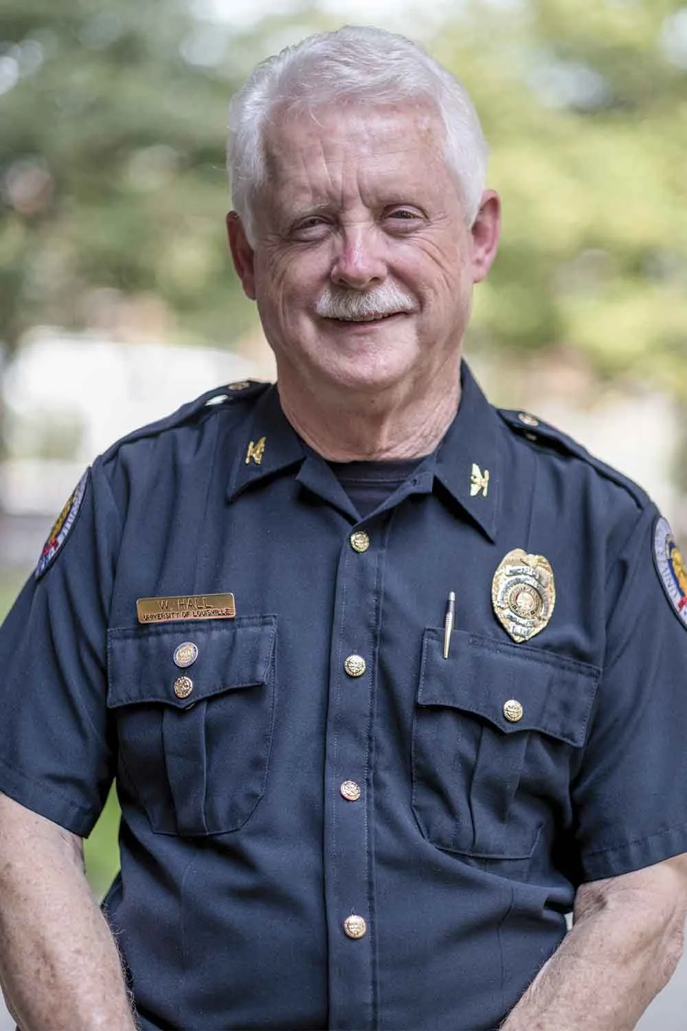 Chief Wayne Hall has served the University of Louisville Police Department for 25 years. He and his staff are responsible for serving a campus of approximately 30,000 students, faculty, staff and visitors every day. (Photo by Jim Robertson)