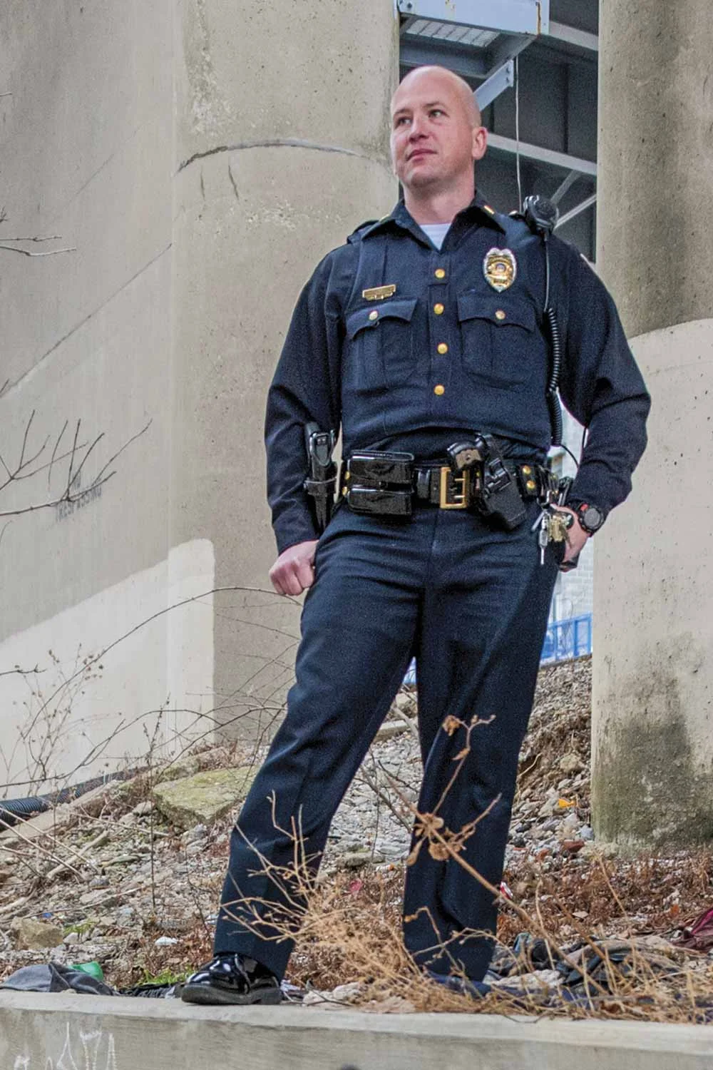 Newport Police Lt. Kevin Drohan has spent his own time and money assisting the homeless in his community. Working with this population is about compassion, he said. (Photo by Jim Robertson)