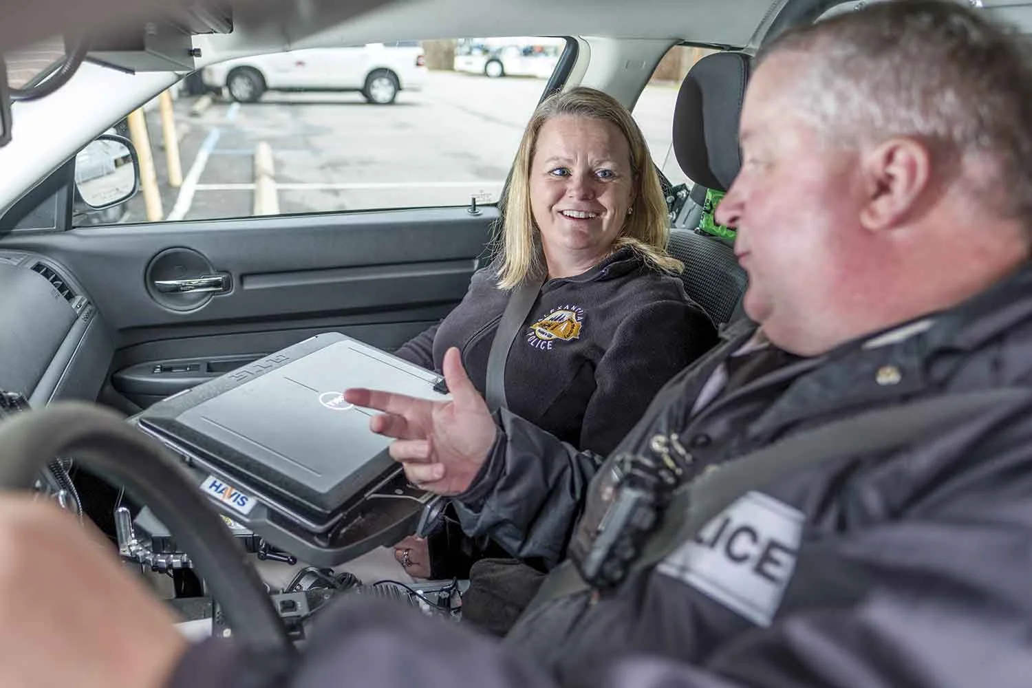 Kelly Pompilio has worked as a police social worker since August 2016. She has been instrumental in helping the department follow through on those cases where police contacts need extra assistance, in ways patrol officers cannot. (Photo by Jim Robertson)