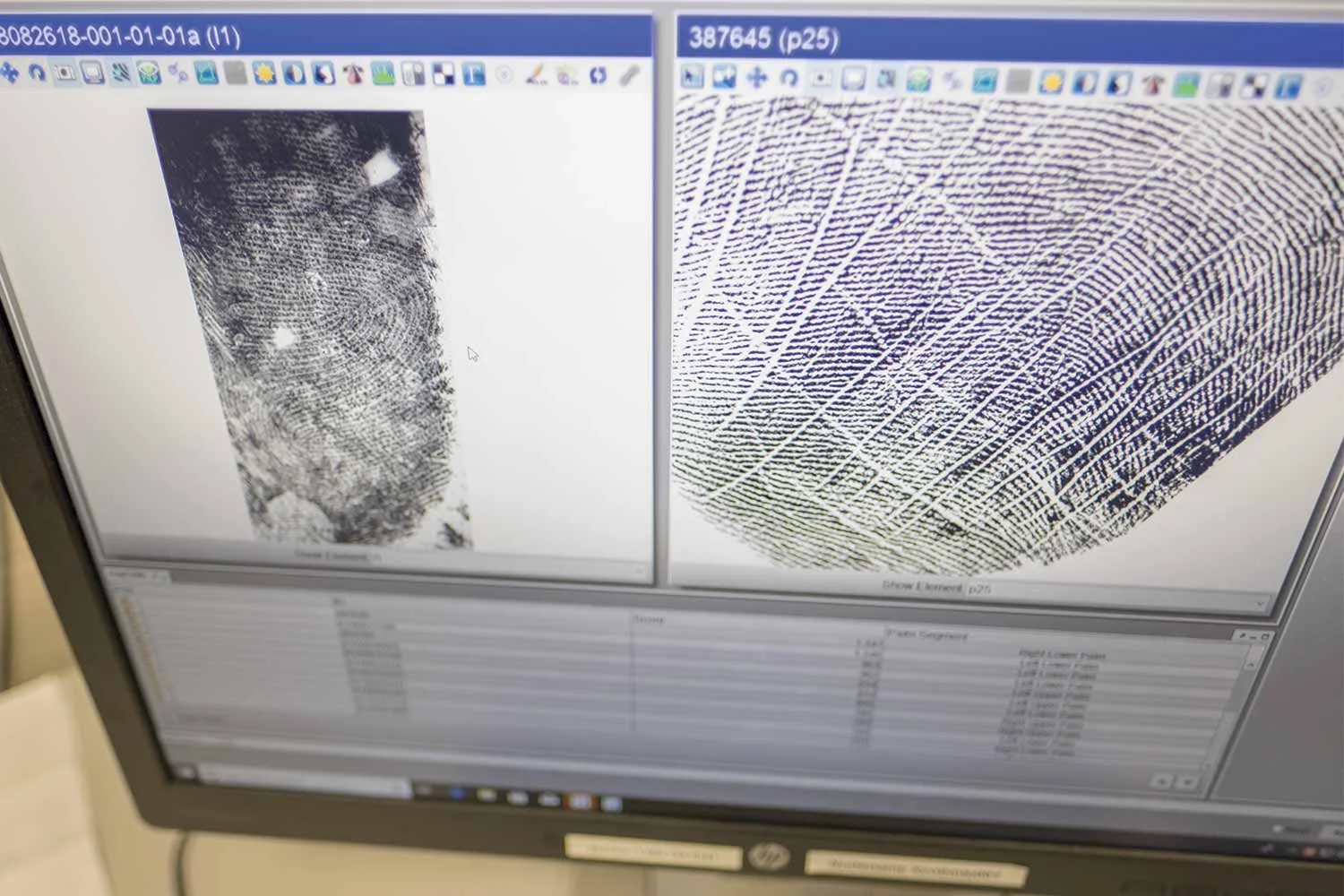 Owensboro Police officers Jim Parham, Ken Bennett and Jeff Roby have been extensively trained to operate OPD’s Automatic Fingerprint Identification System. Housing AFIS at OPD has led to an increase in fingerprint collection and, ultimately, to the identification of numerous suspects that otherwise may not have been identified. (Photo by Jim Robertson)