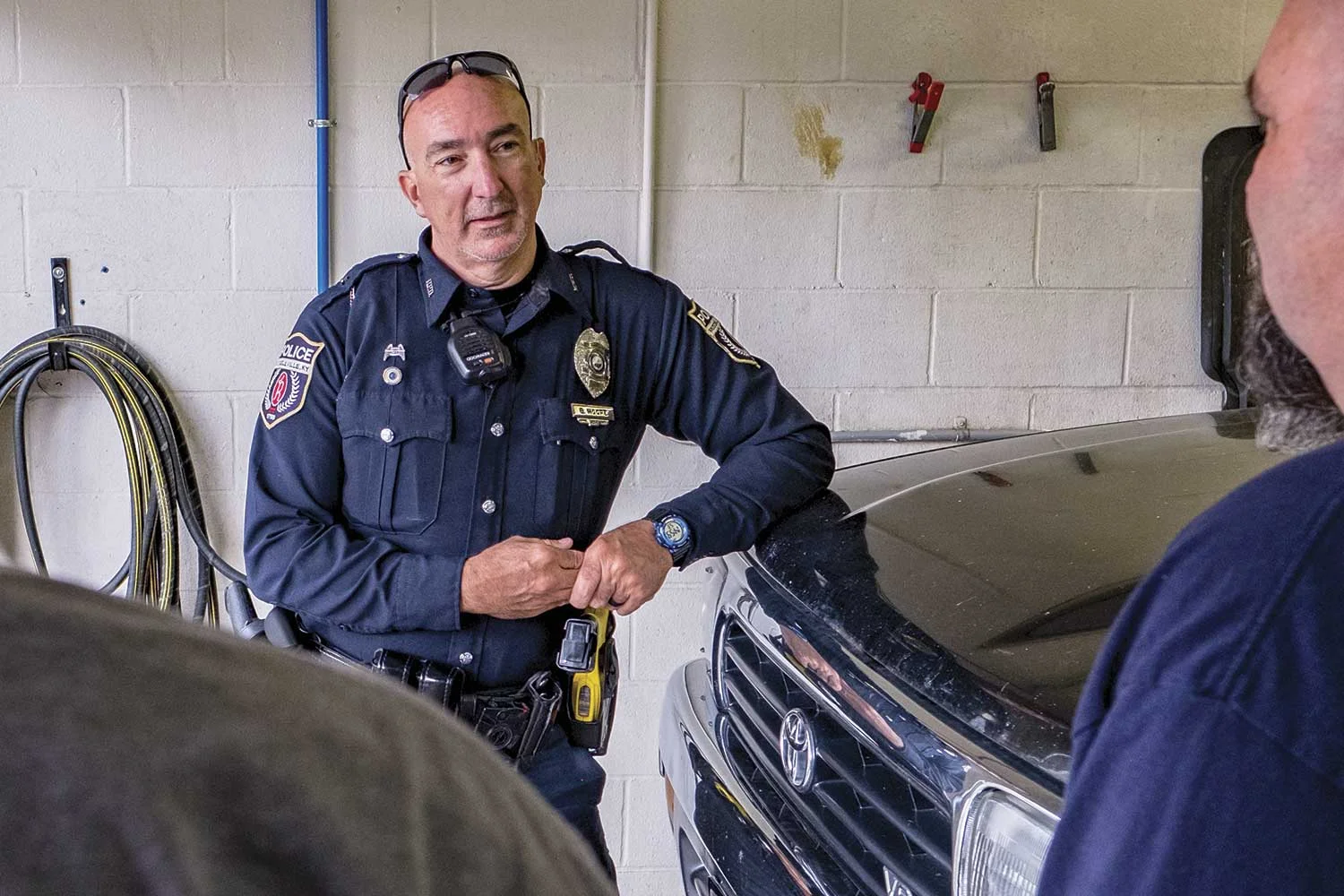 Bill Moore is the agency’s full-time Crisis Intervention Team-trained police officer. He is often called to help handle calls relating to mental health issues. (Photo by Jim Robertson)